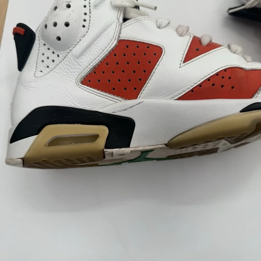 Nike Air Jordan 6 Retro Like Mike Gatorade Shoes‎ Size 8 White Orange 384664-145